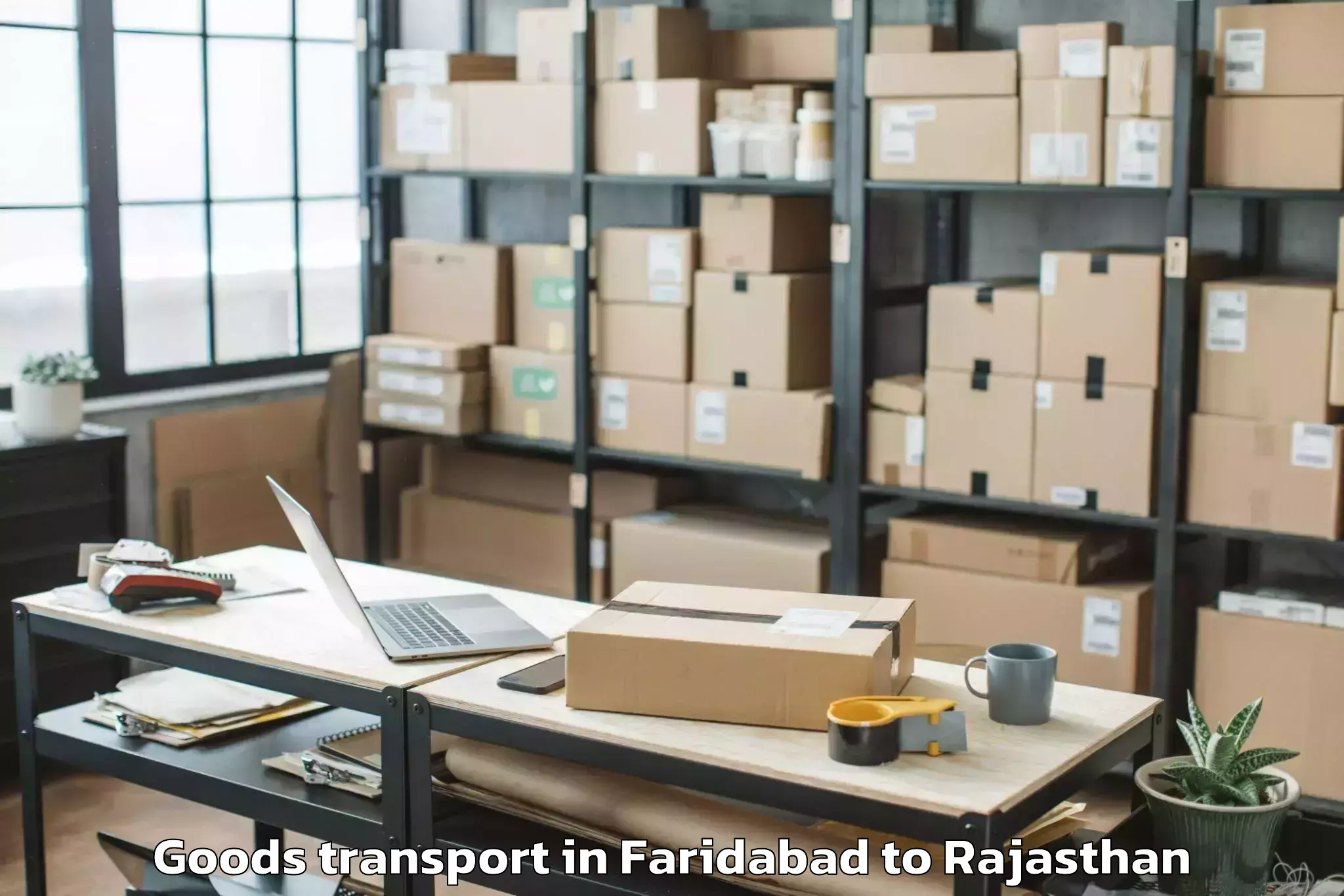 Book Faridabad to Dariba Goods Transport